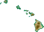 Hawaii topographical map