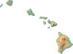 Hawaii relief map